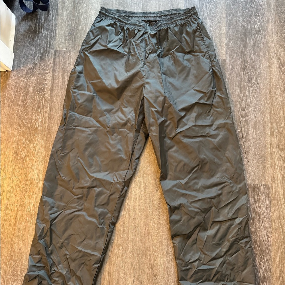 Los Angeles Apparel Dark Green Lightweight Parachute Crinkly Pants